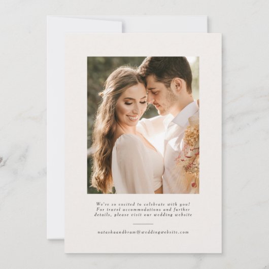 Enregistrer Le Carte photo Mariage Date Annonce (Dos)