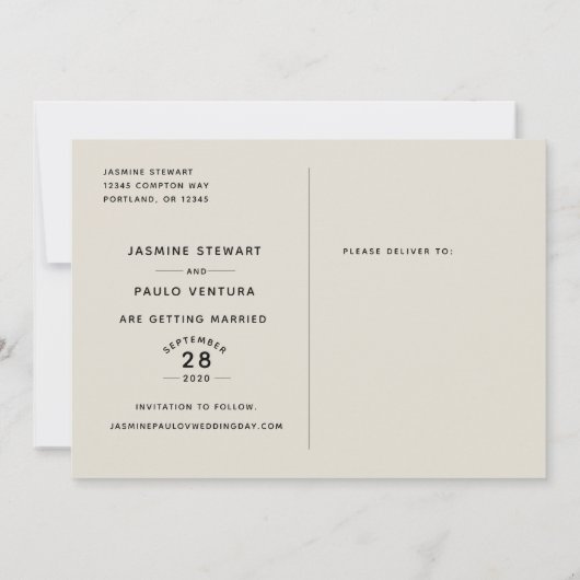 Enregistrer Le Carte photo Mariage De Script Moder (Dos)