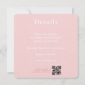 Enregistrer le code QR rose de la carte Mariage de (Dos)