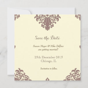 Enregistrer le damas de la carte de faire-part de 