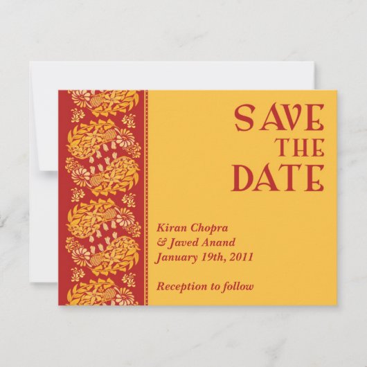 Enregistrer le Faire-part Date indienne (Devant)