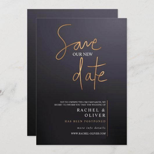 Enregistrer le Faire-part Date moderne (Devant / Derrière)