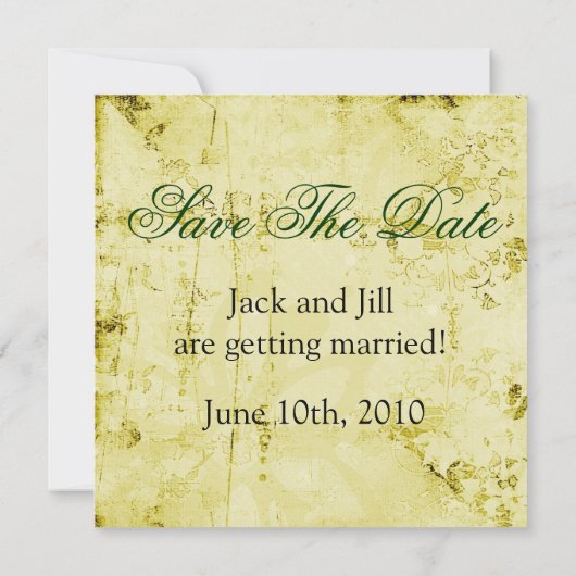 Enregistrer le Faire-part de mariage Date (Dos)