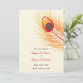 Enregistrer Le Faire-part de mariage Date Peacock (Debout devant)