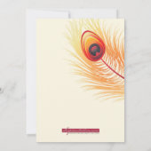 Enregistrer Le Faire-part de mariage Date Peacock (Dos)