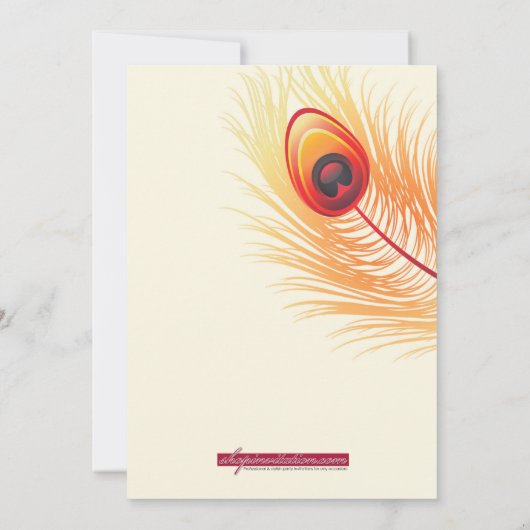 Enregistrer Le Faire-part de mariage Date Peacock (Dos)