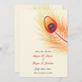 Enregistrer Le Faire-part de mariage Date Peacock (Devant / Derrière)