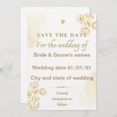 Enregistrer le faire-part de mariage de date (Devant / Derrière)