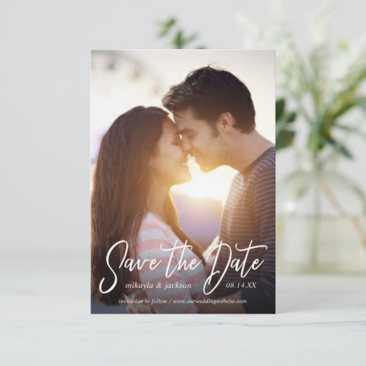 Enregistrer le Faire-part de Mariage de script de  (Debout devant)