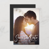 Enregistrer le Faire-part de Mariage de script de  (Devant / Derrière)