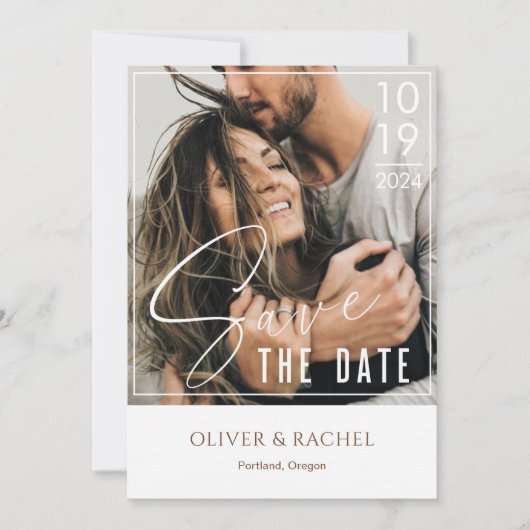 Enregistrer le Faire-part de mariage vintage Date (Devant)