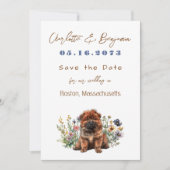 Enregistrer le Faire-part Mariage Date Chow Dog (Devant)
