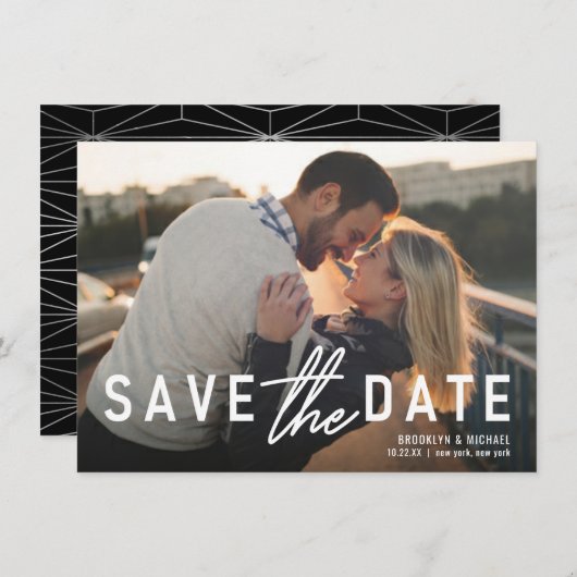 Enregistrer le Faire-part Mariage de l'instruction (Devant / Derrière)