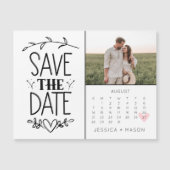 Enregistrer Le Magnet Dessiné Rustique Du Calendri (Devant)