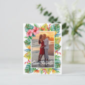 Enregistrer Le Mariage Date | Carte postale Tropic (Debout devant)