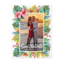 Enregistrer Le Mariage Date | Carte postale Tropic