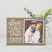 Enregistrer Le Mariage Date | Photo sur carte post (Debout devant)