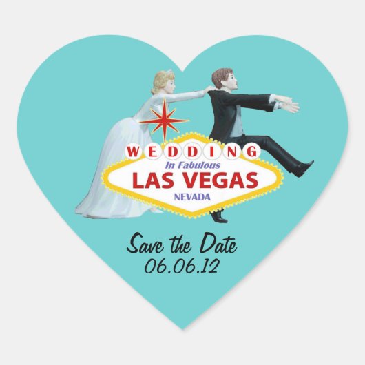 Enregistrer le Mariage de date à Las Vegas Sticker (Devant)