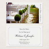 Enregistrer le Mariage de date - Carte de visite (Devant & derrière)