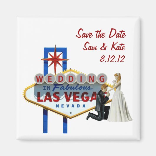 Enregistrer le Mariage de date dans le Magnet Las (Devant)
