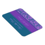 Enregistrer le Mariage de date Magnet Plum Turquoi (Côté Droit)