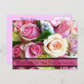 Enregistrer le Modèle de la carte postale Rose Dat (Devant / Derrière)