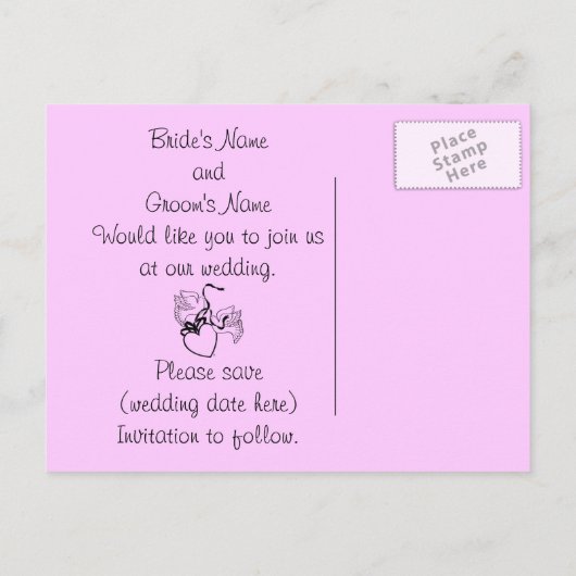 Enregistrer le Modèle de la carte postale Rose Dat (Dos)