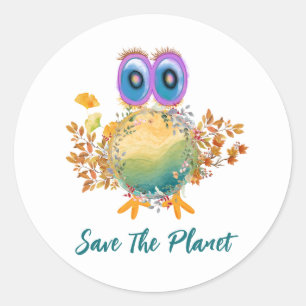 Enregistrer Le Sticker Arrondi Classique Planet