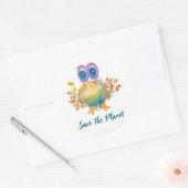 Enregistrer Le Sticker Arrondi Classique Planet (Enveloppe)