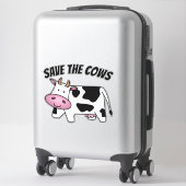 ENREGISTRER LE STICKER DECAL DE VOITURE VACHES (Sur valise)