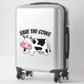 ENREGISTRER LE STICKER DECAL DE VOITURE VACHES (Sur valise)