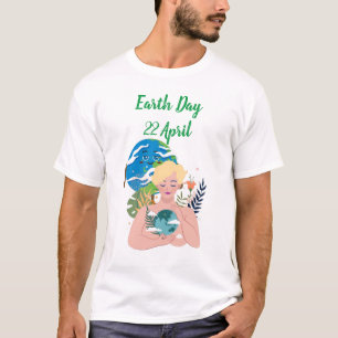 Enregistrer le T-shirt Jour des terres vert