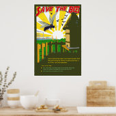 Enregistrer les abeilles - Poster de style Vintage (Cuisine)