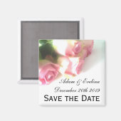 Enregistrer les aimants frigo date | fleurs roses (Recto/Verso)