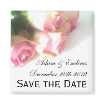 Enregistrer les aimants frigo date | fleurs roses