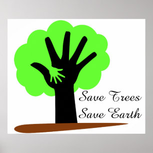 Enregistrer les arbres sauver la Terre Poster