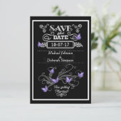 Enregistrer Les Cartes De Date Chalkboard Purple B (Debout devant)