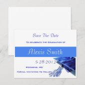 Enregistrer Les Cartes De Dates - Bleu Plafond De  (Devant / Derrière)