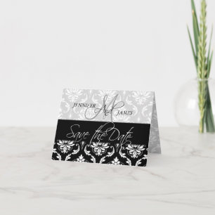 Enregistrer les cartes de dates Damask Monogramme 