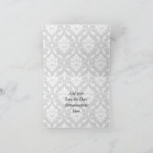 Enregistrer les cartes de dates Damask Monogramme (Intérieur)