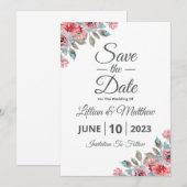Enregistrer Les Cartes D'Invitation Date (Devant / Derrière)