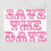 Enregistrer les cartes postales Date en rose chaud (Devant)