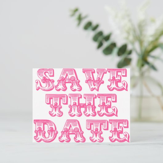 Enregistrer les cartes postales Date en rose chaud (Debout devant)