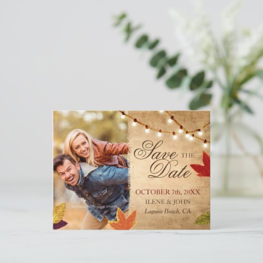 Enregistrer les cartes postales Date | Rustic Autu (Debout devant)