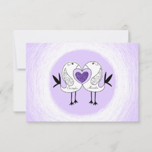 Enregistrer les cartes RSVP Inséparable Date Purpl