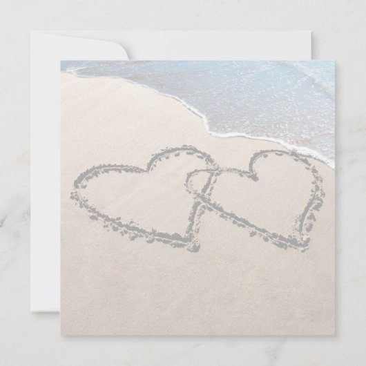 Enregistrer Les Coeurs De Date Dans Le Faire-part  (Dos)