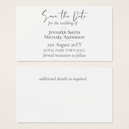 Enregistrer les dates BARGAIN Mariage blanc classi (Devant & derrière)