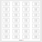 Enregistrer les Étiquettes de adresse de date pour (Feuille)