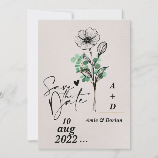 enregistrer les invitations de date (Dos)