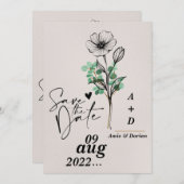 enregistrer les invitations de date (Devant / Derrière)